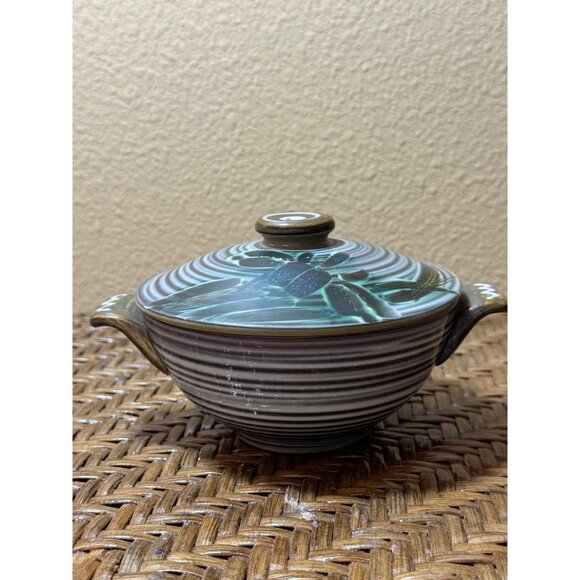 Vintage Craftman China Hand Craft Japan #378 Handled Sugar Bowl  Iris - Picture 2 of 10